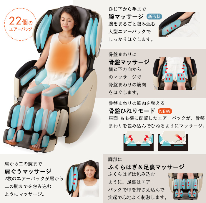 エアーマッサージの種類
