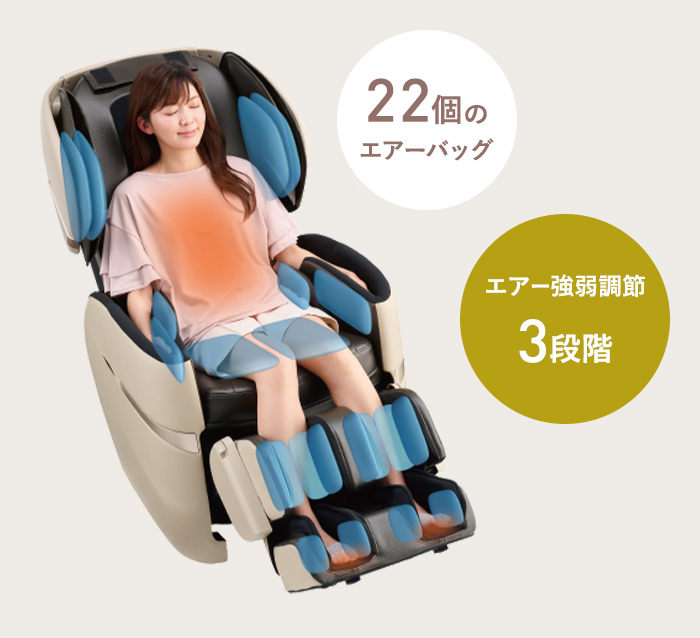 合計22個のエアーバッグ