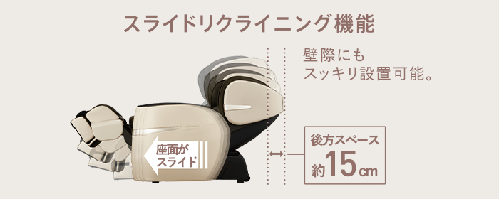 スライドリクライニング機能