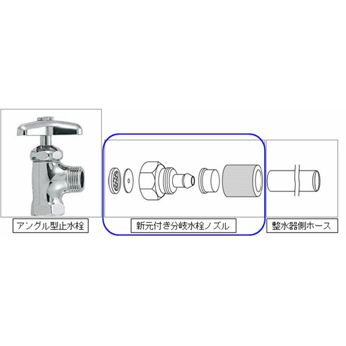 フジ医療器オンラインショップ / 新元付き分岐水栓ノズル